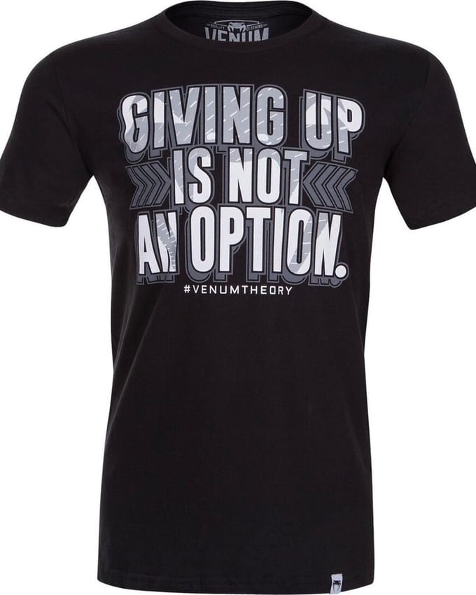 Venum THEORY T-Shirt Katoen Zwart - XL