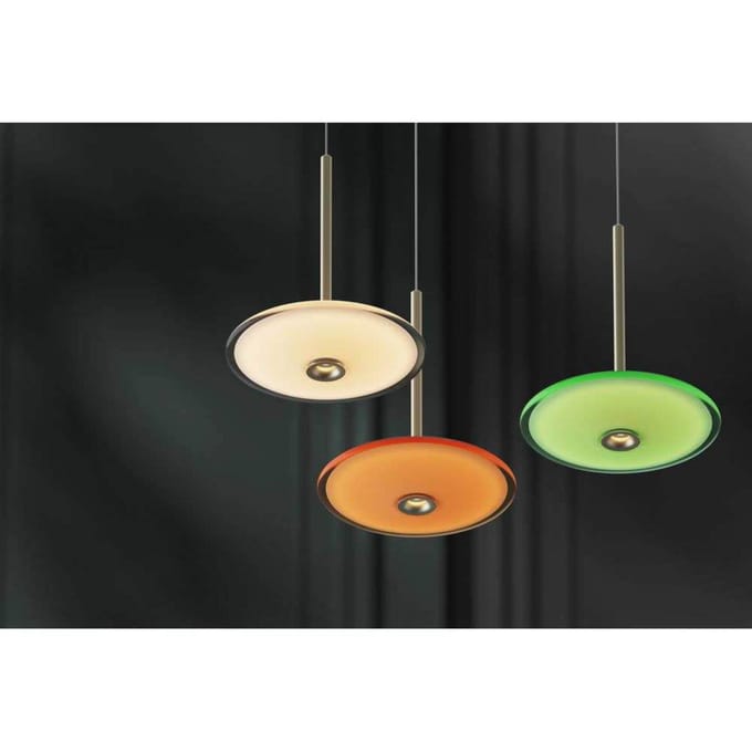 LOOM DESIGN LED hanglamp Solene, groen, glas, Ø 20 cm