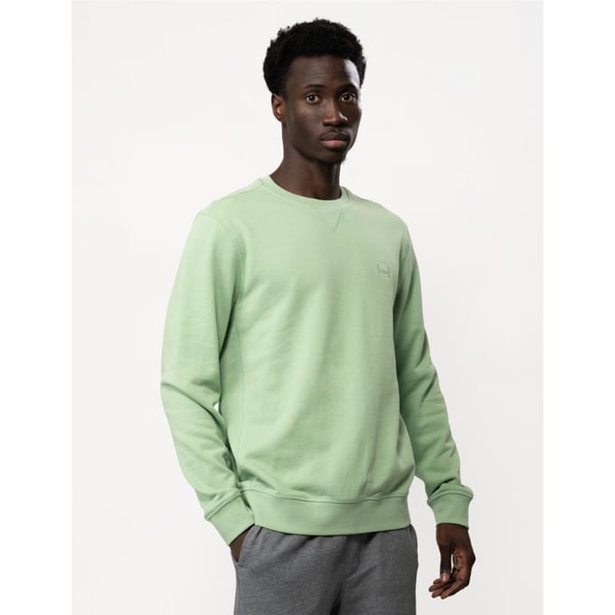 BOSS Orange Westart Heren Crewneck Sweatshirt Met Logopatch