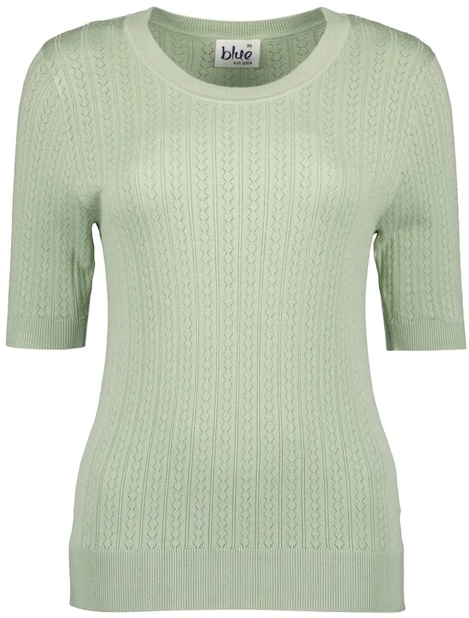 Blue Seven - Trui 147189 groen ronde hals korte mouw - maat 36