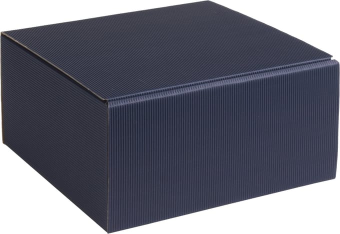 Geschenkdoos ribbelkarton 30x30x11cm DONKERBLAUW (35 stuks)
