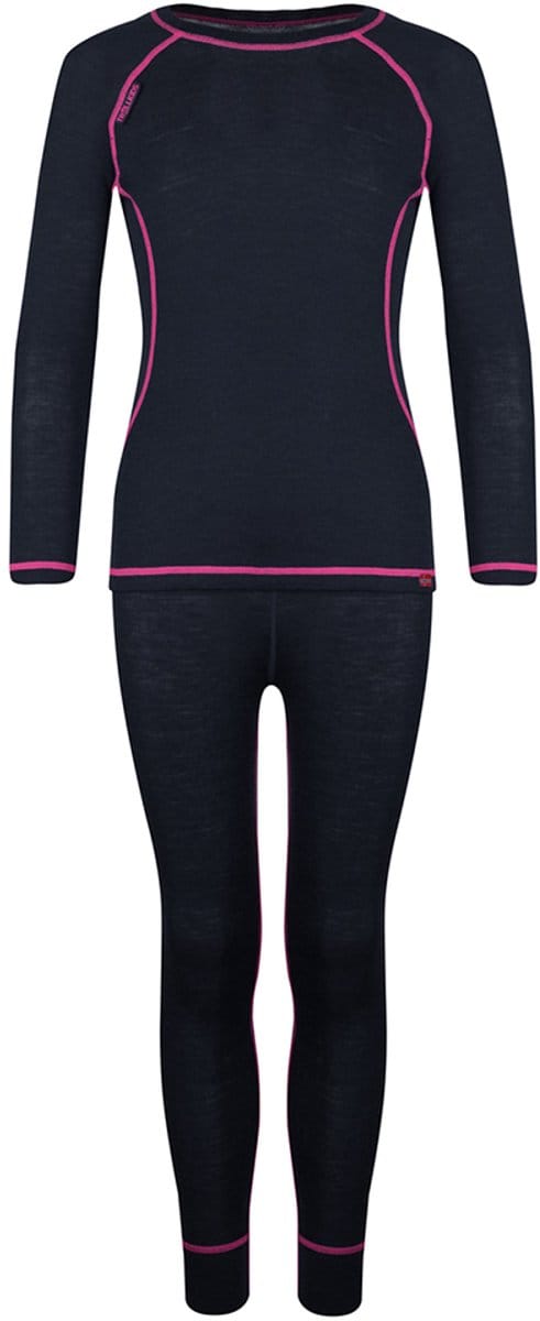 Trollkids Merino Lange Mouwen Basislaagset Zwart 140 cm Kinderen