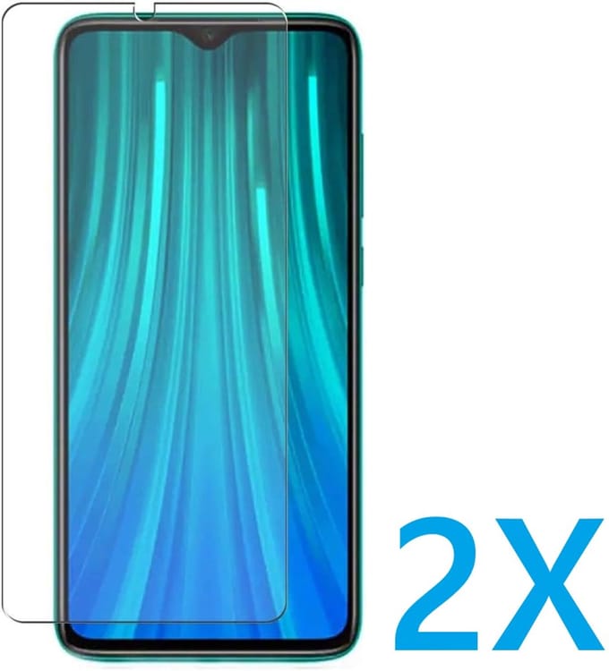 Glasplaatje Geschikt voor: Xiaomi Redmi Note 8T - 2x Screenprotector - screen protector - glas - bescherm - beschermglas