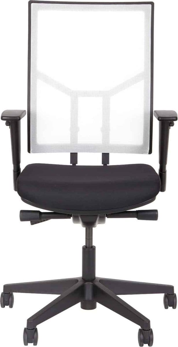 Ergonomische bureaustoel 987 zwart stof/wit mesh