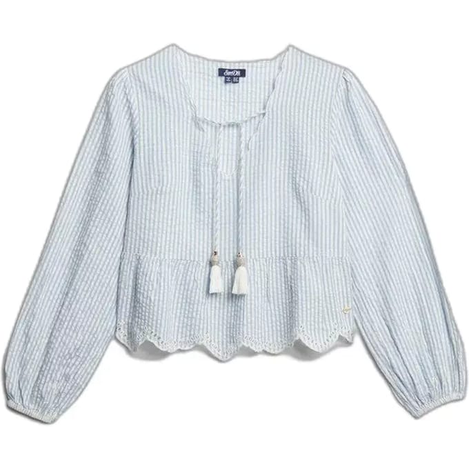 Vrouwenblouse Superdry Fitted Cable Crew Neck