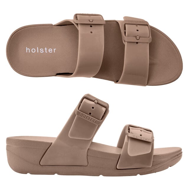 Holster Skyhigh vegan slippers dames podologisch goedkeurd waterproof platform badslippers natural