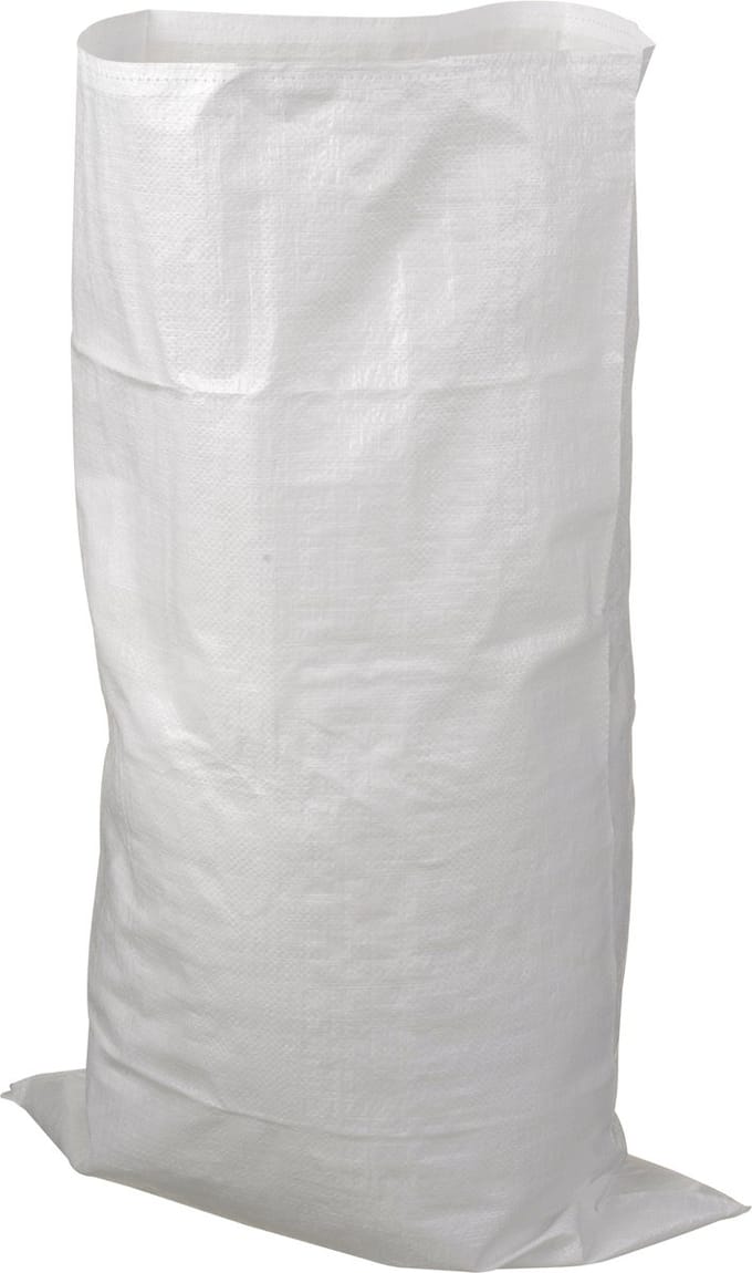 Nature Bouwafvalzakken - Pp Geweven, Wit, Max. 50 Kg, 60 L - H100 X Ø60 Cm - 10 X