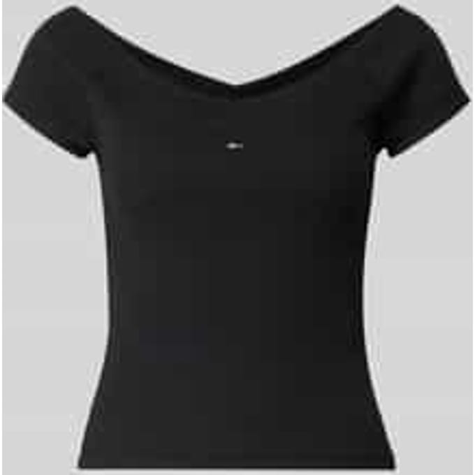 Slim fit T-shirt van katoenmix