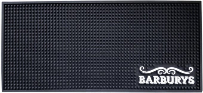 Barburys Pick-Up anti-slip mat for barber tools zwart