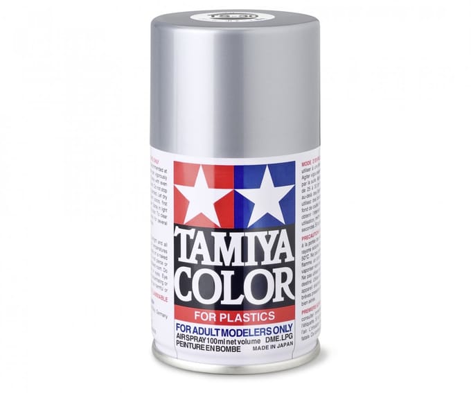 Tamiya Hobbyverf Acrylverf - TS-30 Silver - Metallic - Gloss - Acryl Spray - Verf spuitbus - 100 ml