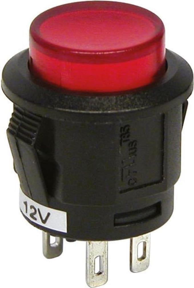 Carpoint Drukschakelaar 12v Rood