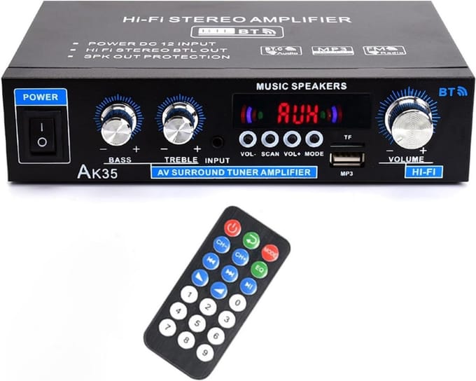 DailySupplies® Audio Versterker - Stereo Versterker - Amplifier- Complete Set