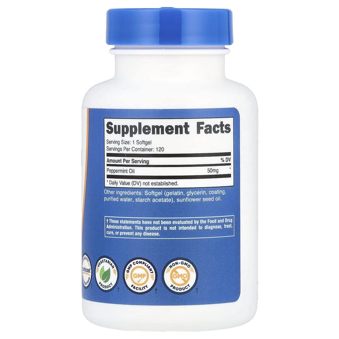 Pepermuntolie, 50 mg, 120 softgels