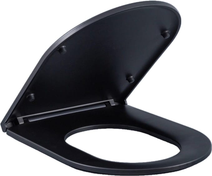 QeramiQ Dely Zitting - softclose - quickrelease - slim - mat zwart