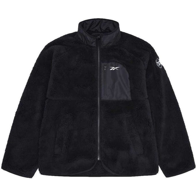 Reebok Dames Double Monkey Fleece Jacket (Zwart)