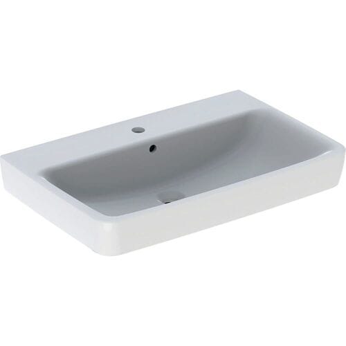 Geberit Renova Plan washbasin 75 cm with tap hole center, with overflow 501.690.00.1
