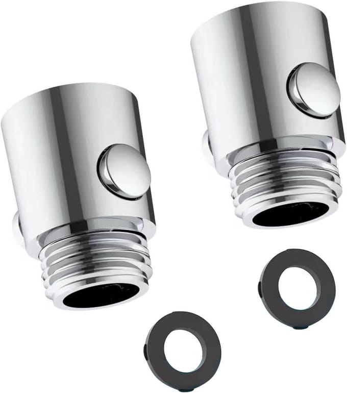 Waterstopkraan Set van 2, Douche Waterstopper, Stroombegrenzer voor Handdouche en Douchekop, Efficiënte Waterbesparing en Gemakkelijk Gebruik