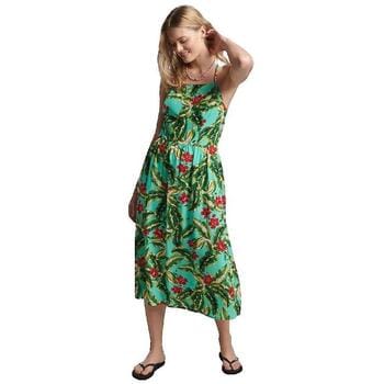 Superdry Vintage Cami Maxi Jurk Groen S Vrouw