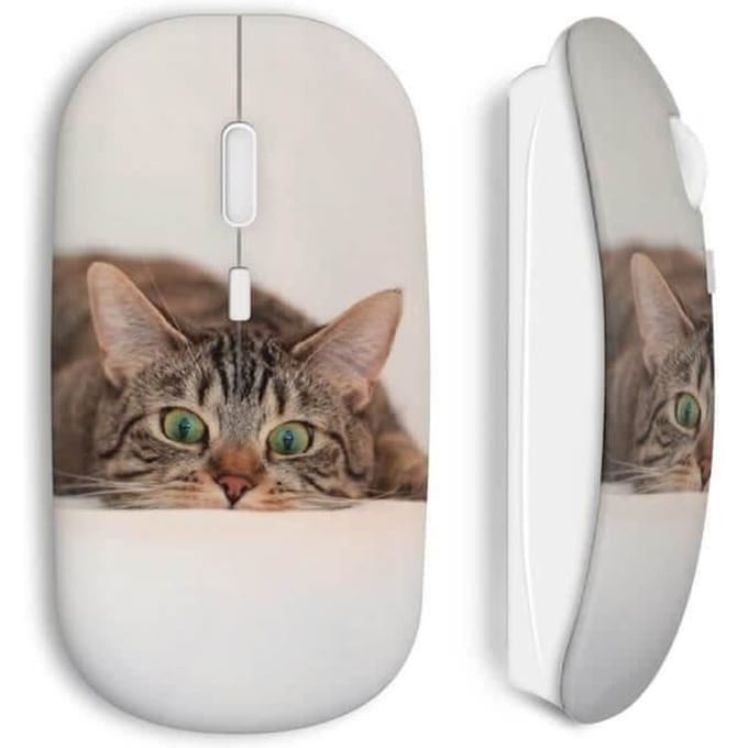 Schattige kat draadloze muis