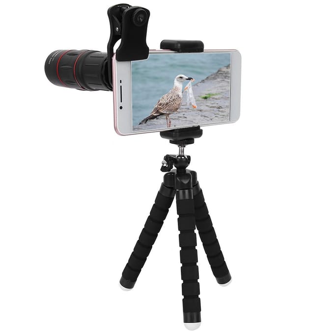 APEXEL 18X Lange Focus Fisheye Groothoek Macro 4-in-1 Universele Externe Camera Telefoonlens gray