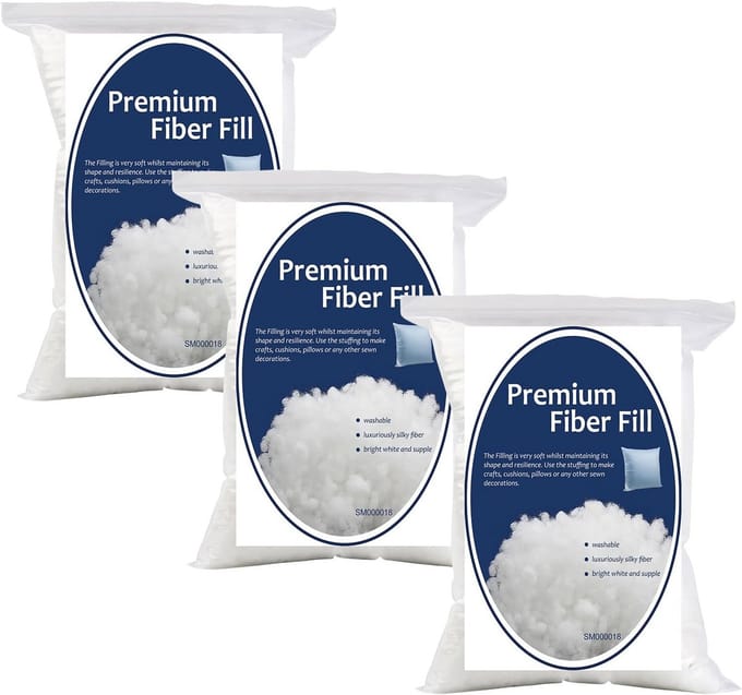 450g Witte Polyester Vulmiddel voor Knuffels, Kussens en Hobbyprojecten