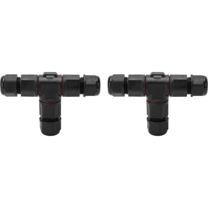 2 Stuks T-stuk Draadconnectoren IP68 Waterdicht 2-pins 3-pins T-vormige Elektrische Klemmenadapter voor