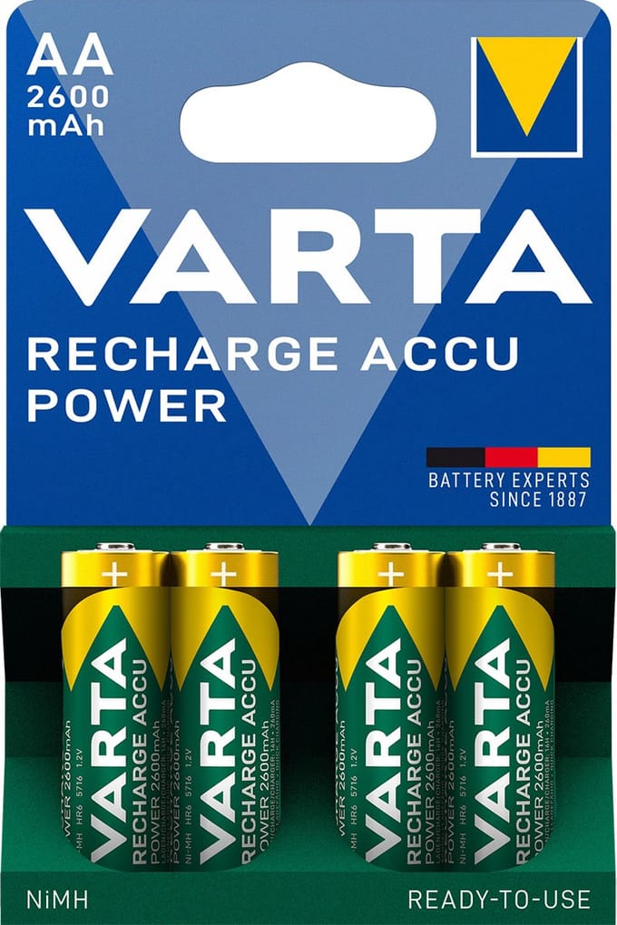 Varta Ready2Use 5716 - AA oplaadbare batterijen - 2600 mAh - 4 stuks