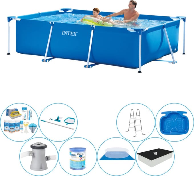 Frame Pool Rechthoekig 260x160x65 cm - Deluxe Zwembad Set
