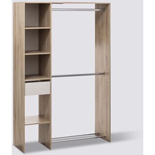 5five Dika Dubbele Hangrail en Opslageenheid - Natuurlijk, 118 x 39,5 x 180 cm