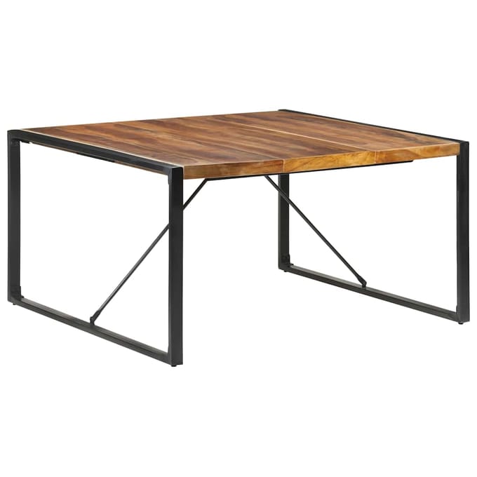 vidaXL - Eettafel - 140x140x75 - cm - massief - hout