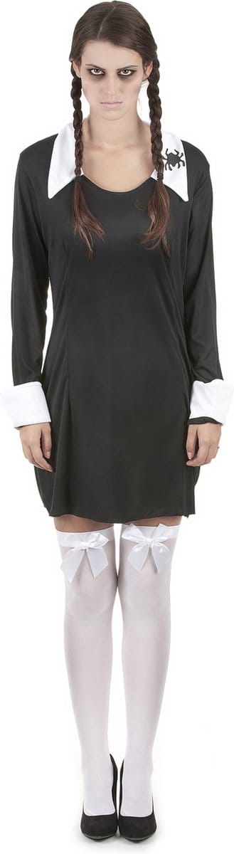 Duister gothic schoolmeisje jurk voor vrouwen - Verkleedkleding - One size (M/L)