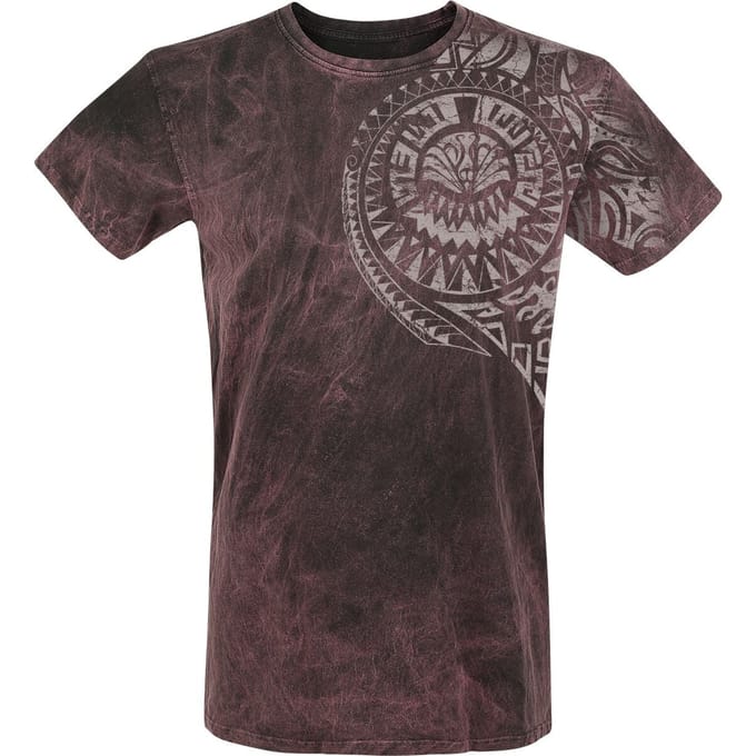 Outer Vision T-shirt - Burned Magic - M tot 4XL - voor Mannen - bordeaux