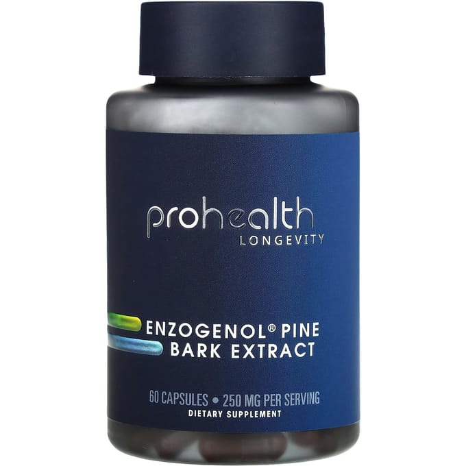 ProHealth Longevity, Enzogenol dennenbextract, 250 mg, 60 capsules (125 mg per capsule)