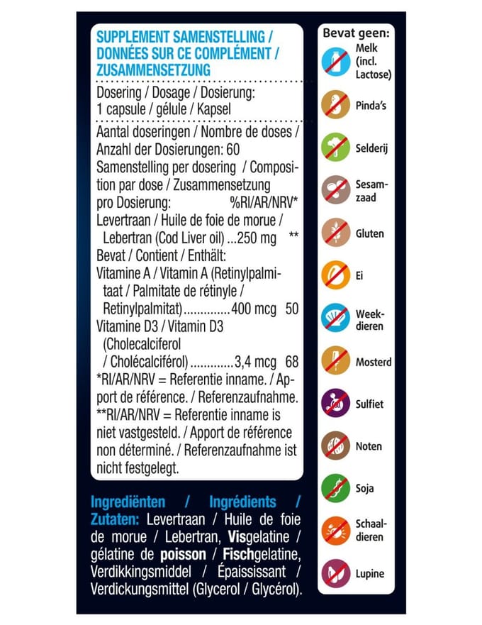 Lucovitaal IJslandse Levertraan 60 tabletten