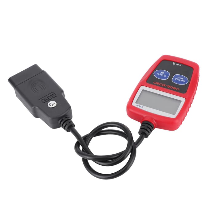 Scanner de Diagnostic Moteur de Voiture Détecteur de Défauts OBD2 Écran LCD Rétroéclairé Outil Automobile MS309 gray