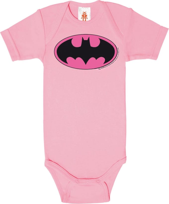 Logoshirt Baby Body DC - Batman Logo (Pink)
