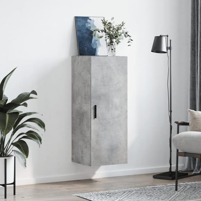 vidaXL - Bovenkast - 34,5x34x90 - cm - betongrijs