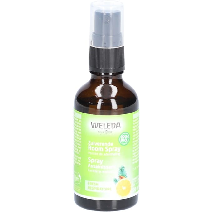 WELEDA Zuiverende Room Spray Fresh - Citroen, Eucalyptus, Zilverspar & Rozemarijn - 50ml