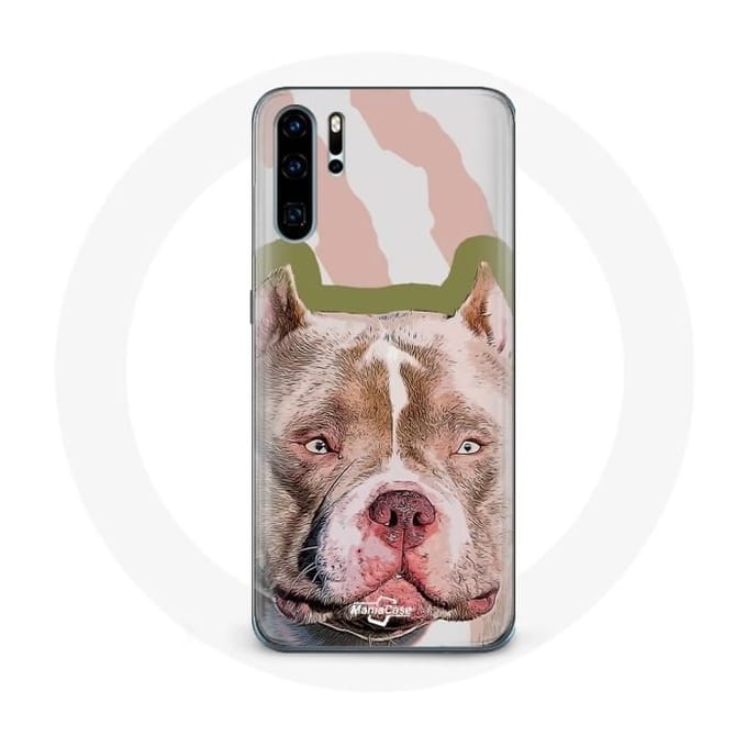 Coque - Huawei - P30 - Souple - Marron - Chien de Pitbull marron