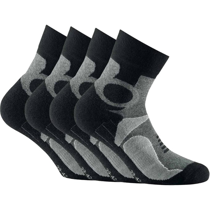 Rohner Socken Sokken Trekking Quarter 2-er pack Verpakking van 4