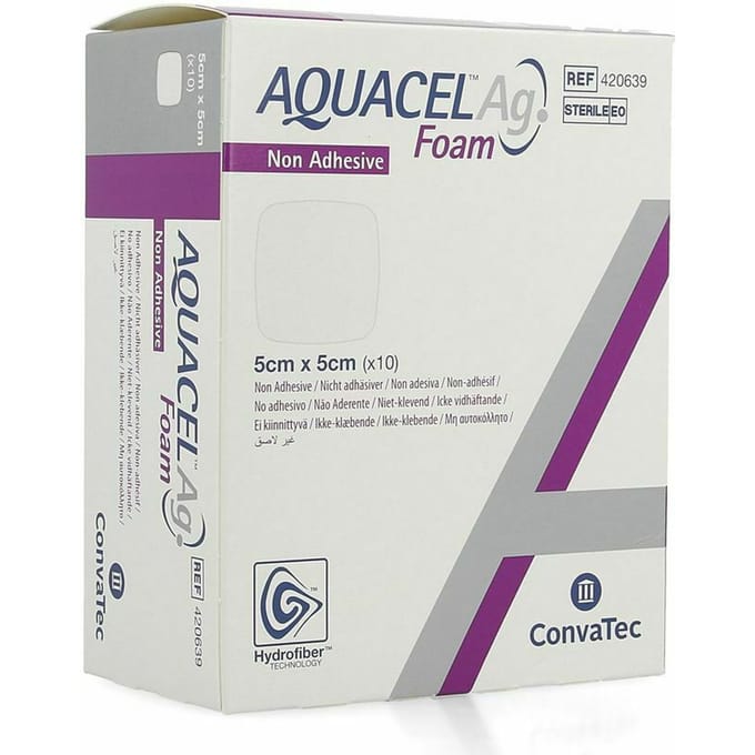 Aquacel AG Schuimverband Niet-Klevend 5x5cm 10 Verband(en)