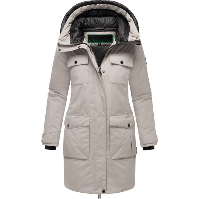 Navahoo Eissturm dames wintermantel met capuchon en fleecevoering