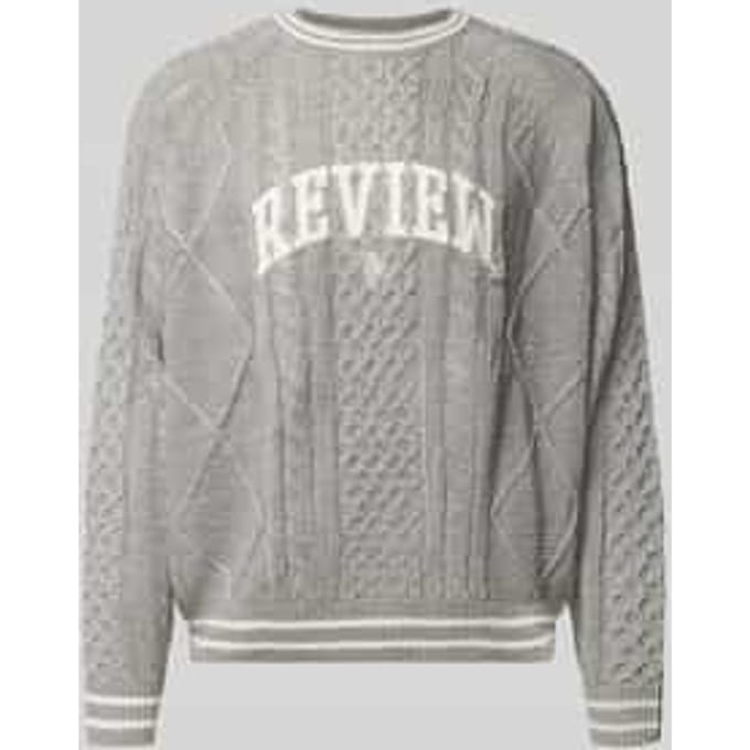 Gebreide pullover met labelstitching