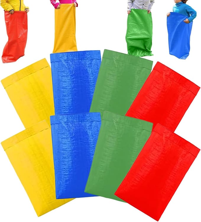 Racezakken Set - Spel Zakken - Feest Spel - Impactbestendig - 8 Stuks - Multicolor