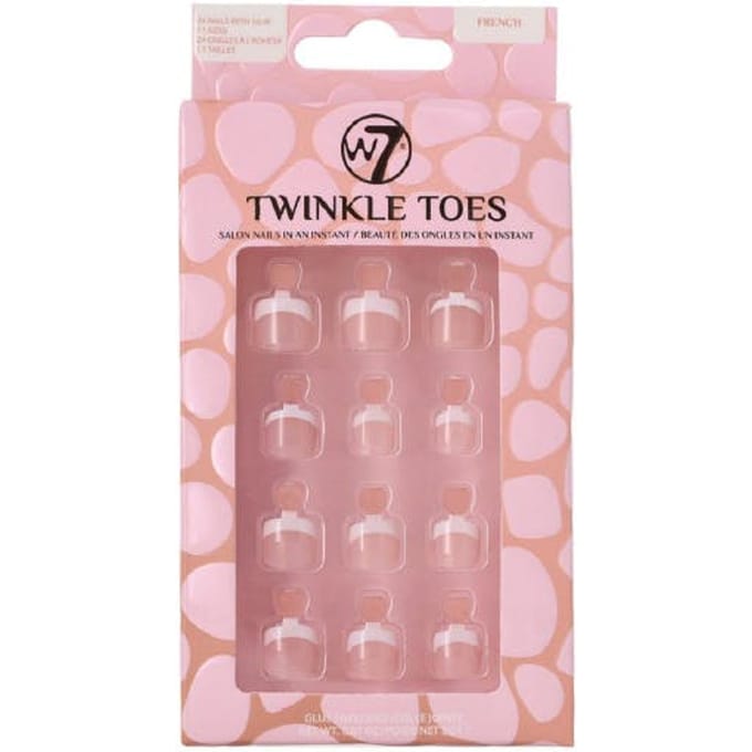 W7 Twinkle Toes False Toe Nails French 24 st