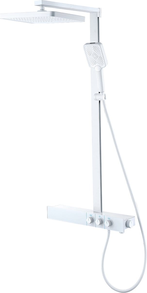 Mawialux Thermostatische Regendoucheset - Opbouw - Mat Wit - Cyber