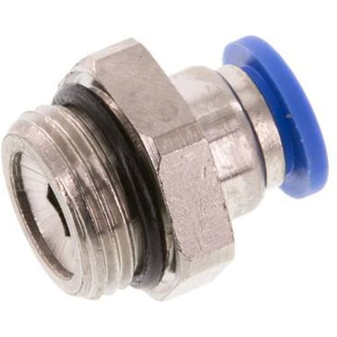 8mm x G3/8'' Messing/PA 66 Insteekfitting buitendraad NBR [5 Stuks]