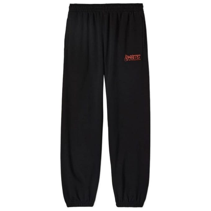 Gebroken witte graffiti Arrow Crew Design slanke zwarte joggingbroek met manchetten