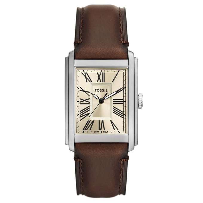 Fossil CARRAWAY FS6012 Heren Horloge 30 mm - Bruin