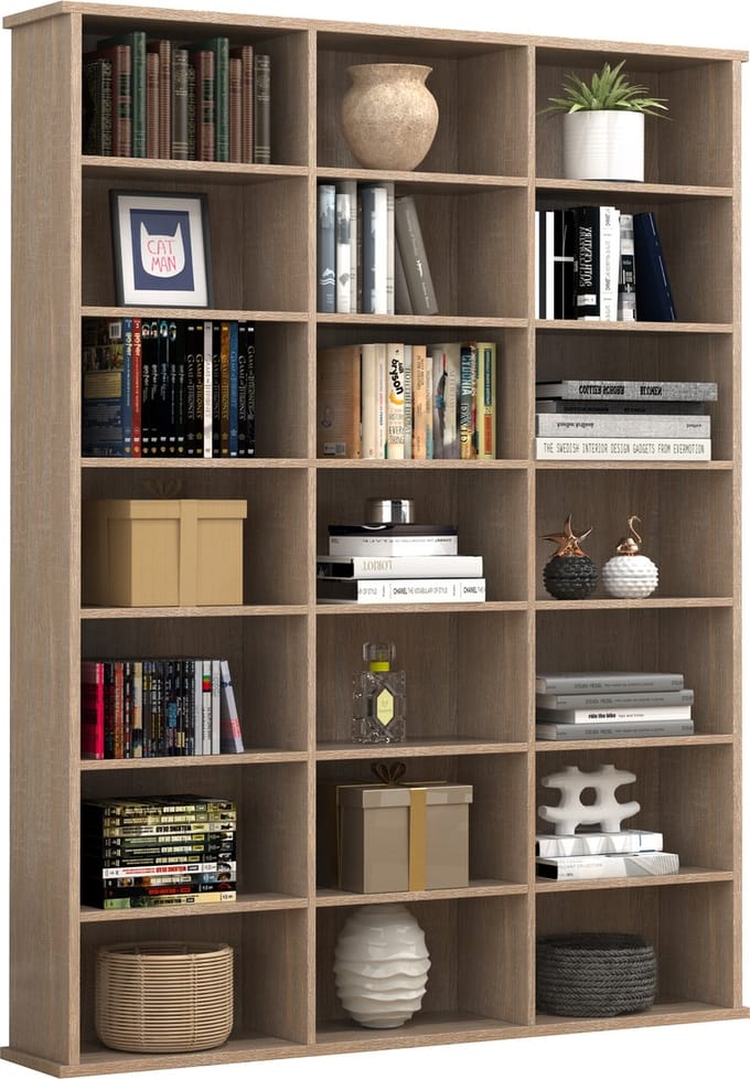 Houten CD DVD plank Boekenplank Media plank Kamerscherm Decoratieve plank Megosa M